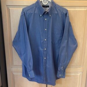 Tommy Hilfiger Men’s Blue Button-Down Shirt Size Large